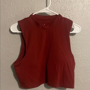 NWOT ANTONIO MELANI Sleeveless Burgundy Crop Top